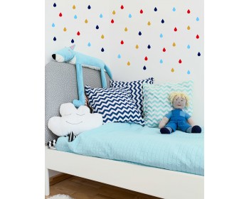 Cute Little Raindrop Wall Decal, Colourful Raindrop Wall Stickers, Wall Stickers Baby Nursery Decor,Cute colours Baby Nursery Decor